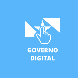 ícone Governo Digital em fundo azul